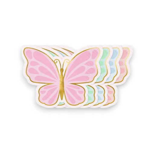 Picture of BUTTERFLY NAPKINS 16X12CM  - 12 PACK